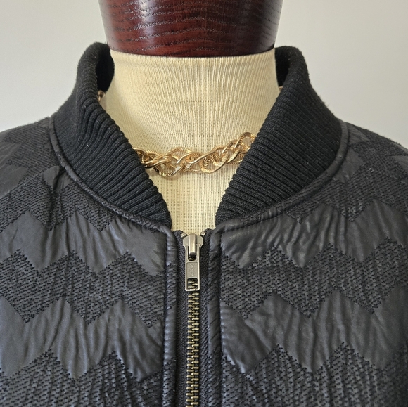 NUMPH ANTHROPOLOGIE Black Quilted Chevron Jacket. Size Small - Picture 4 of 12